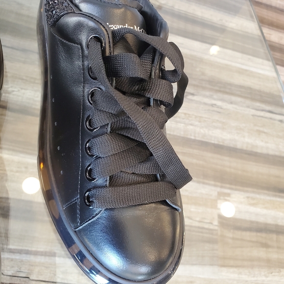 Alexander McQueen Black Fashion Sneakers Size 38 - Picture 11 of 13